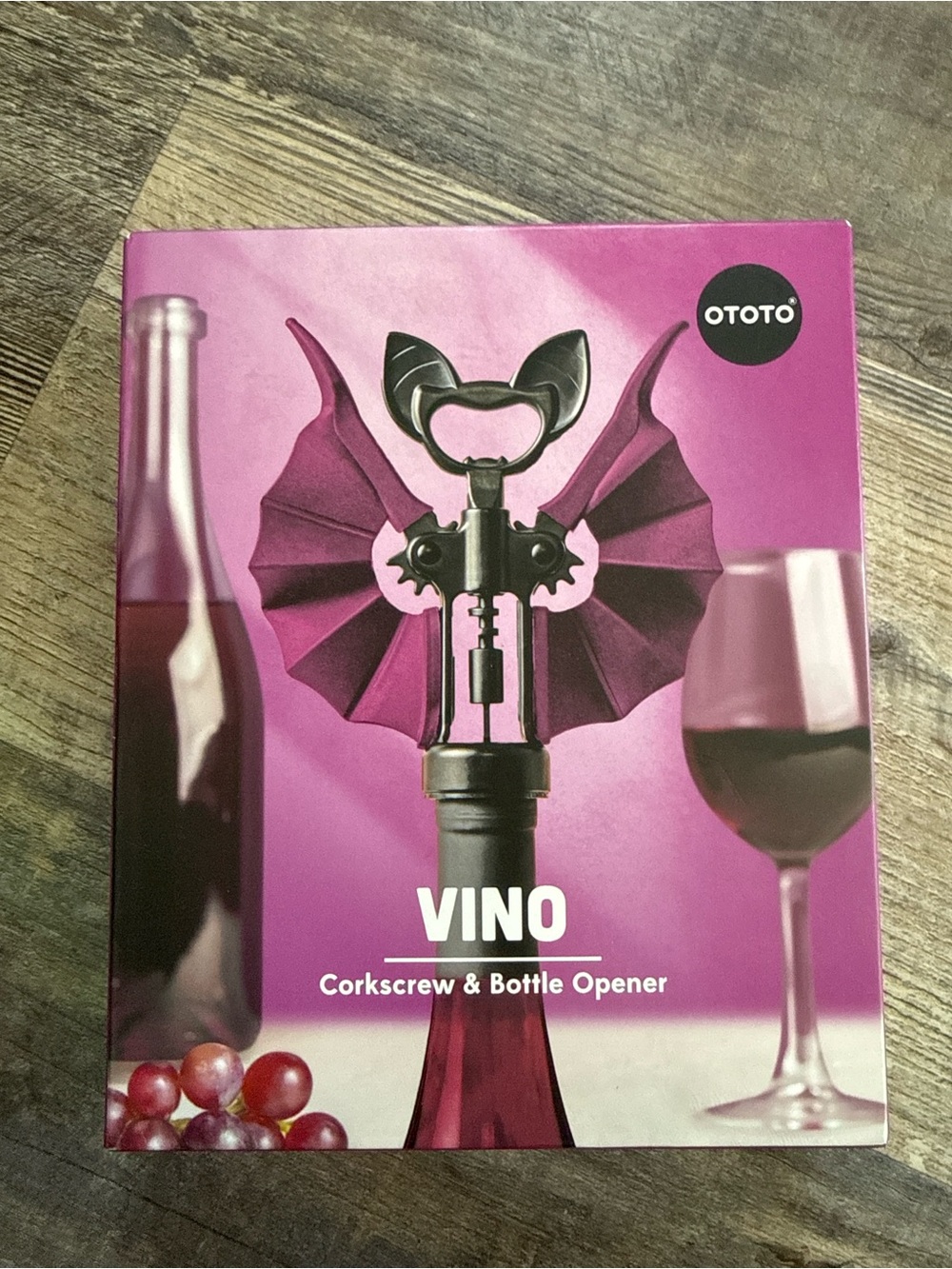 OTOTO Vino Bat Corkscrew & Bottle Opener New In Box Wine Accessory